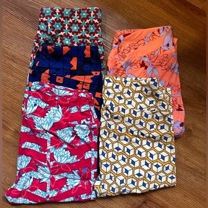Women’s Lot of 5 pair OS “one size” LuLaRoe Leggings
